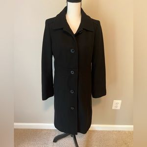 Black long wool coat